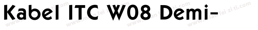 Kabel ITC W08 Demi字体转换